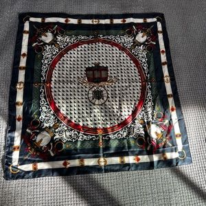 VINTAGE ELAINE GOLD 100% SILK SCARF